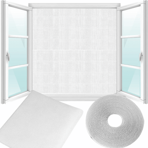 Méretre vágható tépőzáras szúnyogháló ablakra - 130 x 160 cm, fehér (BB-0770)