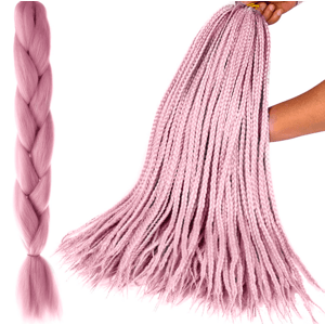 Hőálló, formázható szintetikus hajfonat, farsangra, partikra, leánybúcsúra - 60 cm, világos rózsaszín (BB-10346)