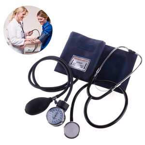 Aneroid vérnyomásmérő sztetoszkóppal - alapvető orvosi készlet otthoni használatra (BBL)