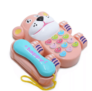 Zenélő, fejlesztő interaktív játék telefon - Cuki macis első telefonom, rózsaszín (BBJ)