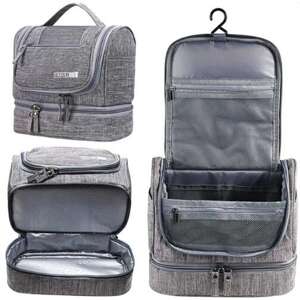Hordozható, felakasztható, vízálló utazó kozmetikai táska 11 zsebbel (BB-23184)