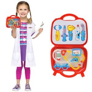 Kis méretű hordozható orvosi készlet hanghatásokkal orvosi táskában - oktató játék (BBJ)