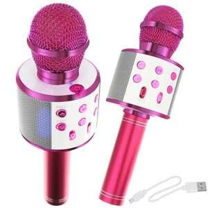 Bluetooth Karaoke mikrofon ciklámen színű WS-858 (BB-22191)