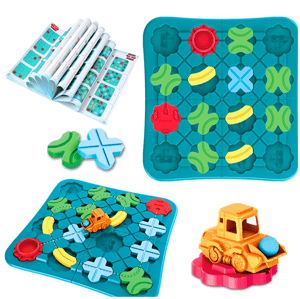 Logikai autós puzzle 118 kaland labirintuspálya játék gyerekeknek (BBLPJ)