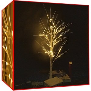 Karácsonyi dekor fa LED világíttással kül- és beltérre - 90 cm, meleg fehér (BB-11315)
