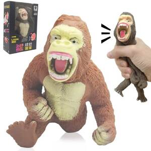 Dühös majom alakú stresszlabda - nyomkodható, feszültség levezető játék gumiból (BBJ)