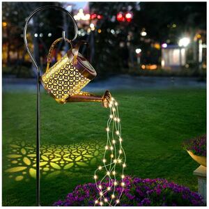 Varázslatos, lebegő locsolókanna alakú kerti dekor lámpa - napelemes LED díszlámpa világító vízsugarakkal (BBJH)
