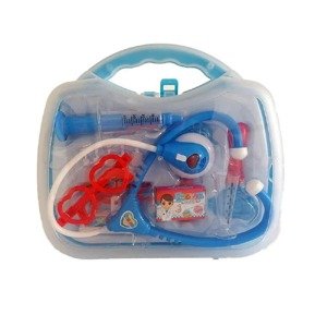Kék orvosi készlet műanyag bőröndben - doktoros játék (BBJ)