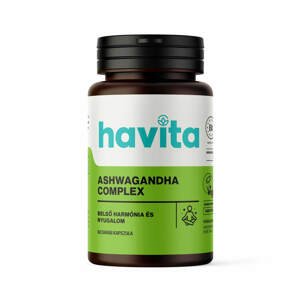Havita Ashwagandha Complex - stresszcsökkentő, energizáló étrend kiegészítő - 60 db