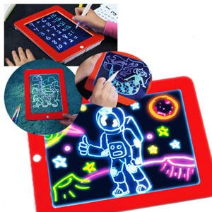 Magic Sketchpad készségfejlesztő, színes, világítós rajztábla, üzenőtábla gyerekeknek (BBV) (BBJ)