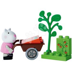 Építőjáték Peppa Pig Starter Set PlayBig Bloxx BIG figura talicskával 1,5-5 évesnek