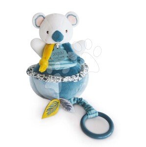 Plüss koala dallammal Yoca le Koala Music Box Doudou et Compagnie kék 20 cm ajándékcsomagolásban 0 hó-tól DC3673