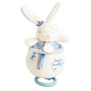 Plüss nyuszi dallammal Bunny Sailor Music Box Perlidoudou Doudou et Compagnie kék 14 cm ajándékcsomagolásban 0 hó-tól DC3520