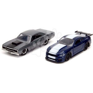 Kisautó Ford Mustang és Plymouth Road Runner Fast & Furious Twin Pack Jada fém hossza 12 cm 1:32