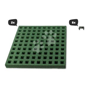 Esésvédő négyzet alakú gumilap játszótérre 54*54 cm Square Freezone Safety 2 Tiles Exit Toys szett 2 darab füvesíthető csúszásmentes
