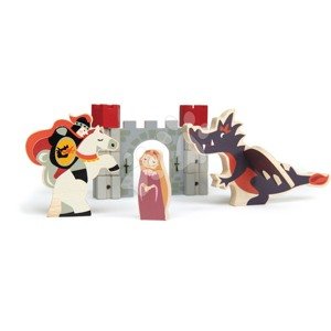 Fa lovag sárkánnyal és hercegnővel Knight and Dragon tales Tender Leaf Toys mesés kastélyban