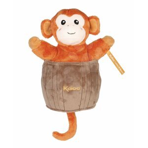Plüss majom kesztyűbáb Jack Monkey Kachoo Kaloo meglepetés a kókuszdióban 25 cm legkisebbeknek 0 hó-tól