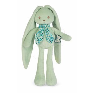 Plüss nyuszi hosszú fülekkel Doll Rabbit Aqua Lapinoo Kaloo zöld 25 cm pihe-puha anyagból ajándékdobozban 0 hó-tól