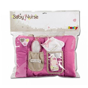 Smoby gyerek alátét Baby Nurse és pelenkázó szett játékbabának 024362 sötét rózsaszín
