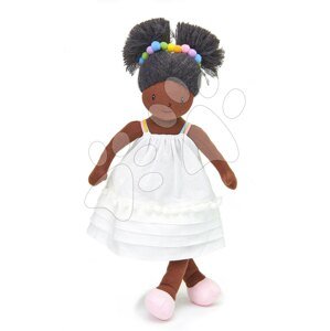 Rongybaba Esme Rag Doll ThreadBear 35 cm pihe-puha pamutból fekete hajkoronával