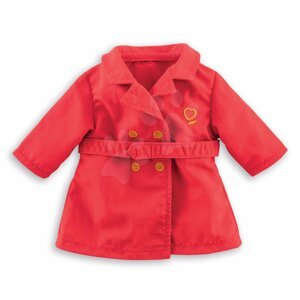 Kabát Trench Red Ma Corolle 36 cm  játékbaba részére 4 évtől