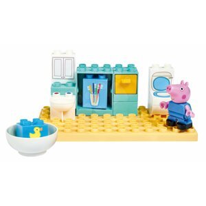 Épitőjáték Peppa Pig Basic Sets II. PlayBIG Bloxx figurával a fürdőszobában 1,5-5 évesnek