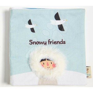 Textil könyvecske Snowy Friends Activity Book ThreadBear sarkvidéki állatok 100% puha pamutból 0 hó-tól