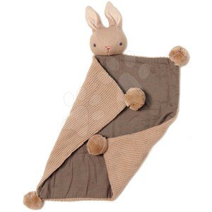 Nyuszi alvókendő dédelgetéshez Baby Threads Taupe Bunny Comforter ThreadBear barna 42 cm pihe-puha pamutból 0 hó-tól