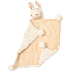 Nyuszi alvókendő dédelgetéshez Baby Threads Cream Bunny Comforter ThreadBear krémszinű 42 cm pihe-puha pamutból 0 hó-tól