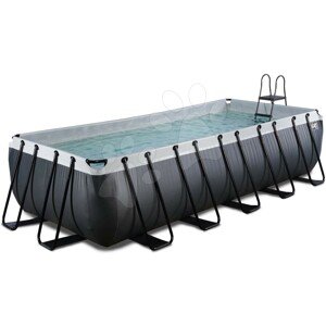 Medence homokszűrős vízforgatóval Black Leather pool Exit Toys acél medencekeret 540*250*122 cm fekete 6 évtől