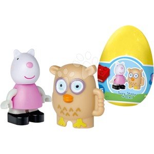 Építőjáték Peppa Pig Funny Eggs PlayBig Bloxx BIG tojásban - bagollyal 1,5-5 évesnek
