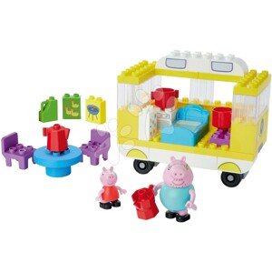 Épytőjáték Peppa Pig Campervan PlayBig Bloxx BIG lakókocsi felszereléssel és 2 figurával 52 részes 1,5-5 évesnek