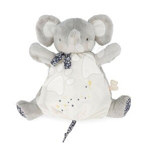 Plüss elefánt kesztyűbáb Elephant Doudou Puppet Petites Chansons Kaloo szürke 24 cm puha plüssből 0 hó-tól