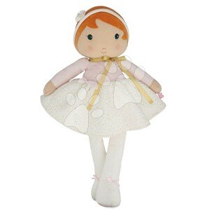Rongybaba kisbabáknak Valentine Doll Tendresse Kaloo 80 cm fehér ruhácskában puha textilből 0 hó-tól