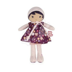 Rongybaba kisbabáknak Violette Doll Tendresse Kaloo 25 cm lila ruhácskában puha textilből 0 hó-tól