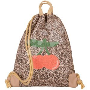 Tornazsák papucsra és tornaruhára City Bag Leopard Cherry Jeune Premier ergonomikus luxus kivitel 40*36 cm