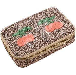 Tolltartó Pencil Box Filled Leopard Cherry Jeune Premier ergonomikus luxus kivitel 20*7 cm