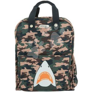 Iskolai hátizsák Backpack Amsterdam Large Camo Shark Jack Piers nagy ergonomikus luxus kivitel 6 évtől 36*29*13 cm