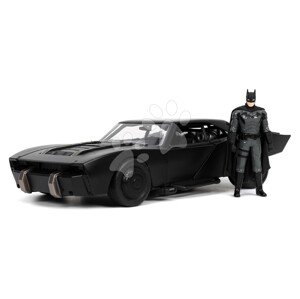 Kisautó Batman Batmobile Jada fém nyitható ajtókkal és Batman figurával hossza 19 cm 1:24