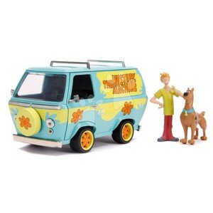 Kisautó Scooby-Doo Mystery Van Jada fém nyitható ajtókkal és 2 figurával hossza 16 cm 1:24