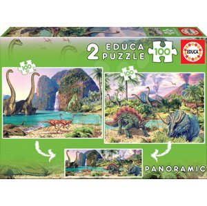 Puzzle gyerekeknek Dino Educa 2x100 db 15620 színes
