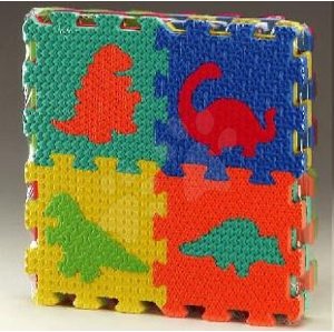 Lee habszivacs puzzle Dinoszauruszok négyzetek FM807N színes