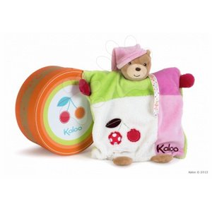 Kaloo plüss kesztyűbáb Colors-Doudou Puppet Bear Cherry  963280 rózsaszín