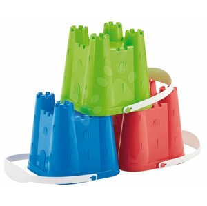 Écoiffier műanyag vödör gyerekeknek Bástya közepes 610 piros/kék/zöld