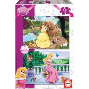 Gyerek puzzle Disney Hercegnők Educa 2x48 db 13835 színes