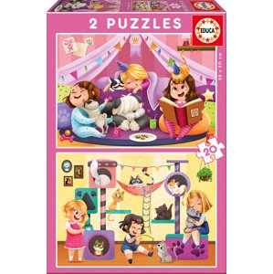 Educa gyerek puzzle Pizsama party 17148